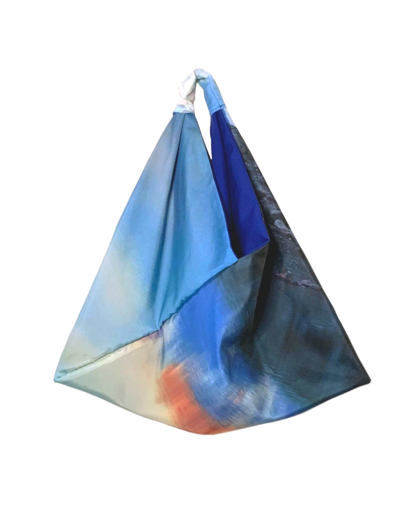 Reclaimed Shower Curtain Origami Bag
