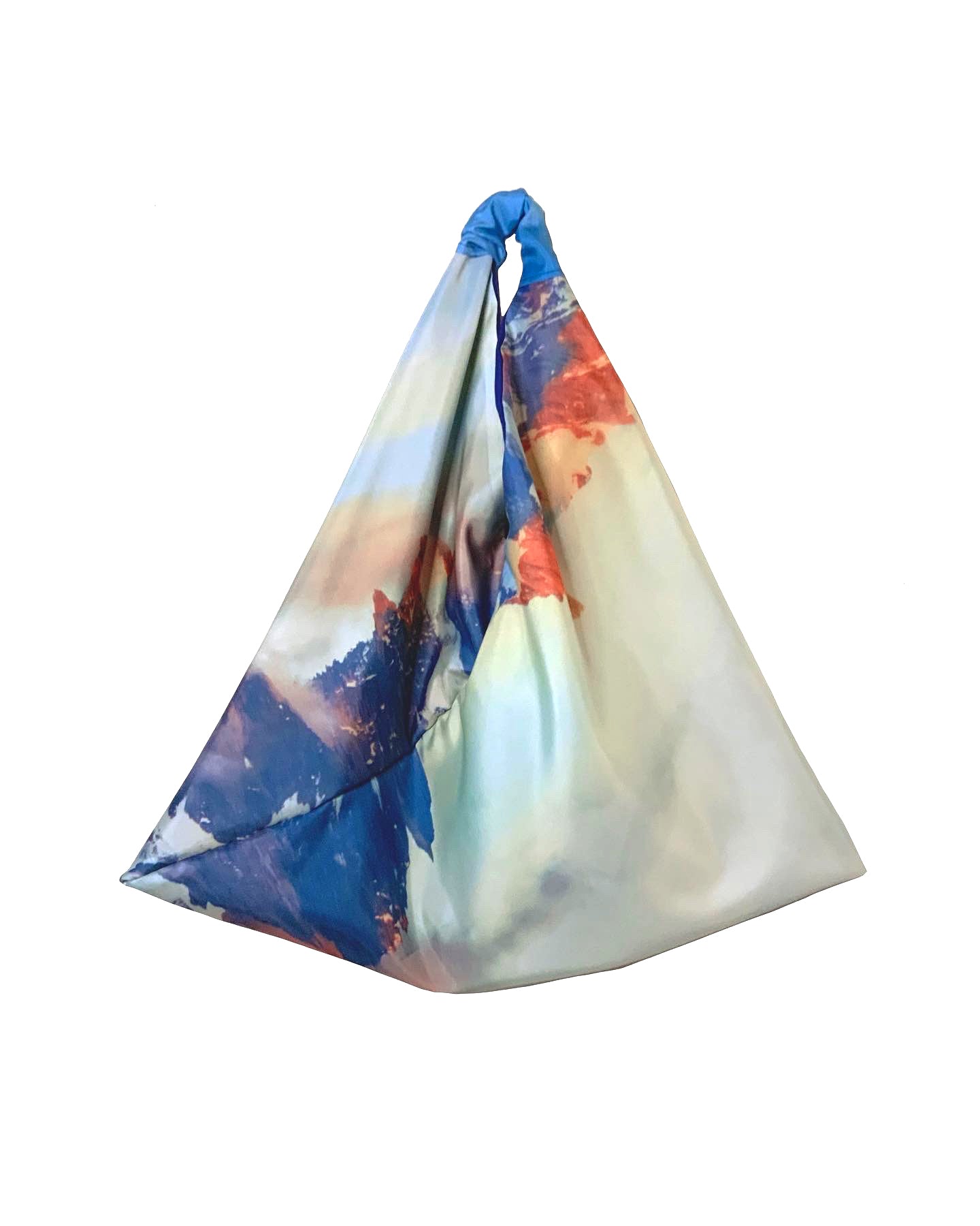 Reclaimed Shower Curtain Origami Bag